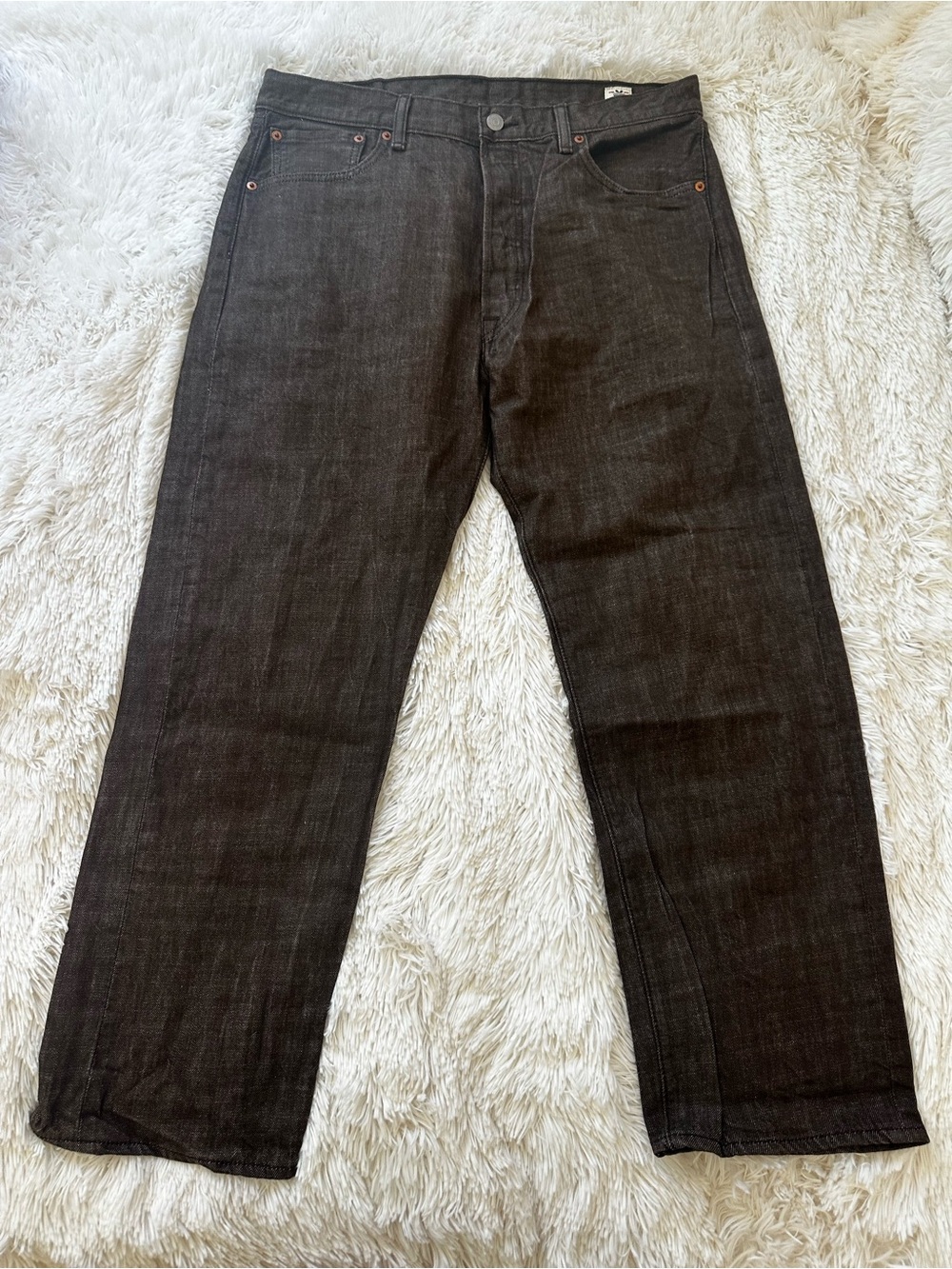 Levi’s 501 Original Fit Jeans 36x30 White Oak Cone Brown Straight Leg Jeans